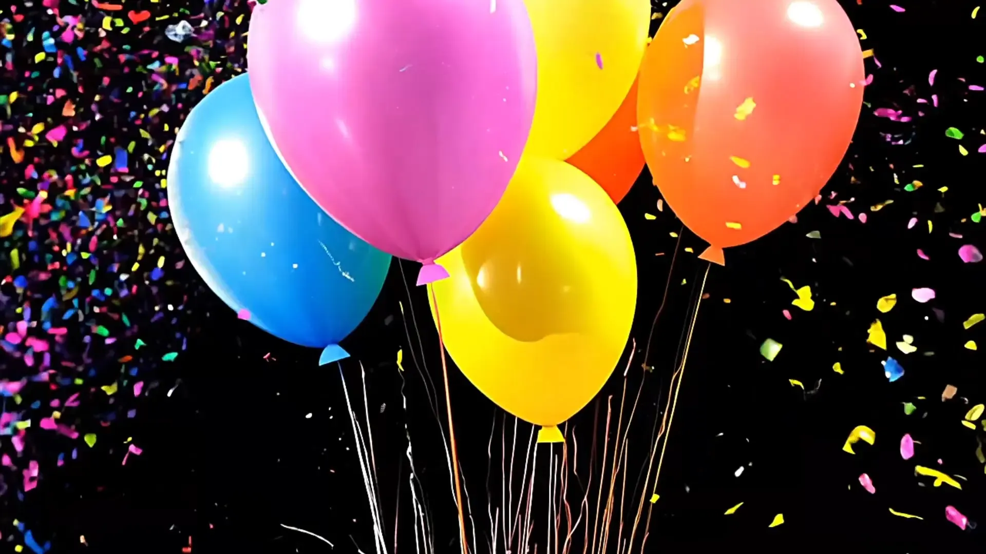 Joyous Balloon and Confetti Transition for Birthday and Celebration Video Edits